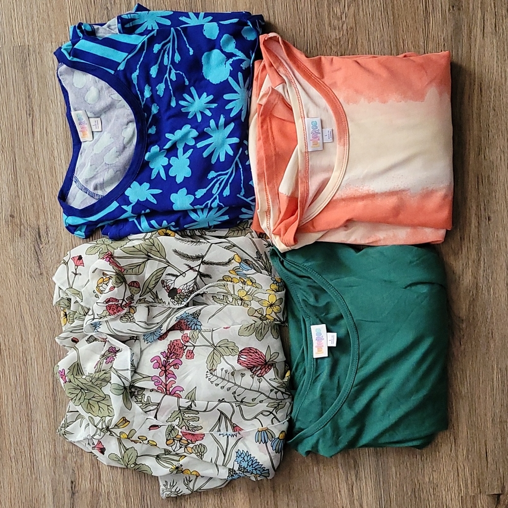 Lualroe Large Lot of 4 Irma Shirley Carly Jessie